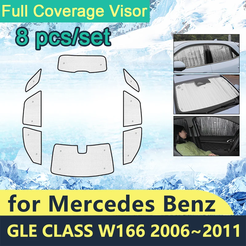 

Full Coverage Sunshades For Mercedes Benz GLE Class W166 2006 2007 2008 2009 2010 2011 Car Accessories All Windows Sun Visor