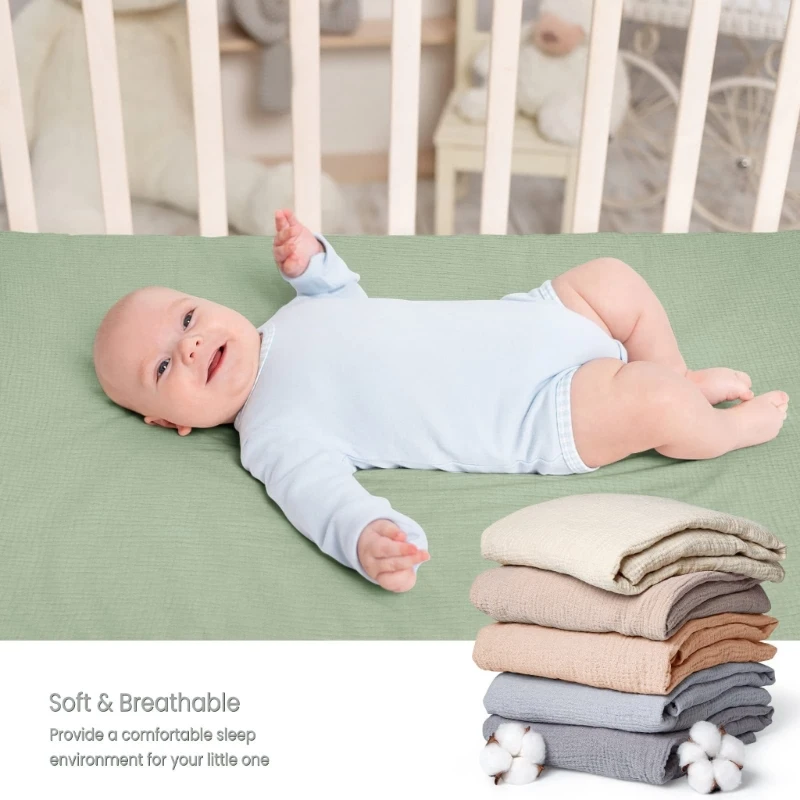 Breathable Baby Bassinet Sheet Removable Cradles Bed Sheets Changing Pad Cover