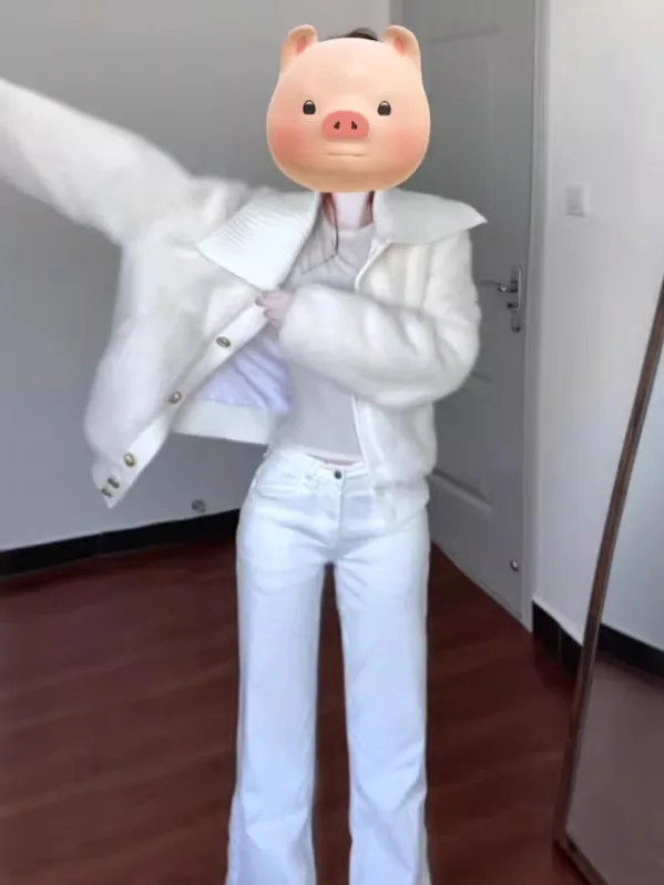 

Soft Sle ort Fur Leather Jaet Women's Faion Winter Coat Size ular Top Notched Collar Button Closure Travel