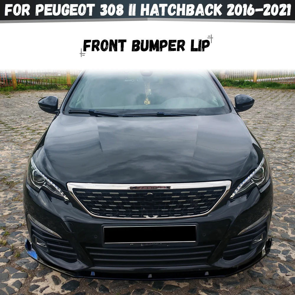 Spoiler dianteiro, difusor e kit de tuning para o para-choque do Peugeot 308 II T9 S/S GT GT-line Hatchback 2016-2021 LCI