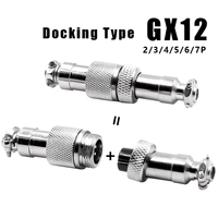 GX12 Connector 2Pin 3Pin 4Pin 5Pin 6Pin 7Pin Male & Female 12mm Panel Aviation Plug Circular Connector Socket