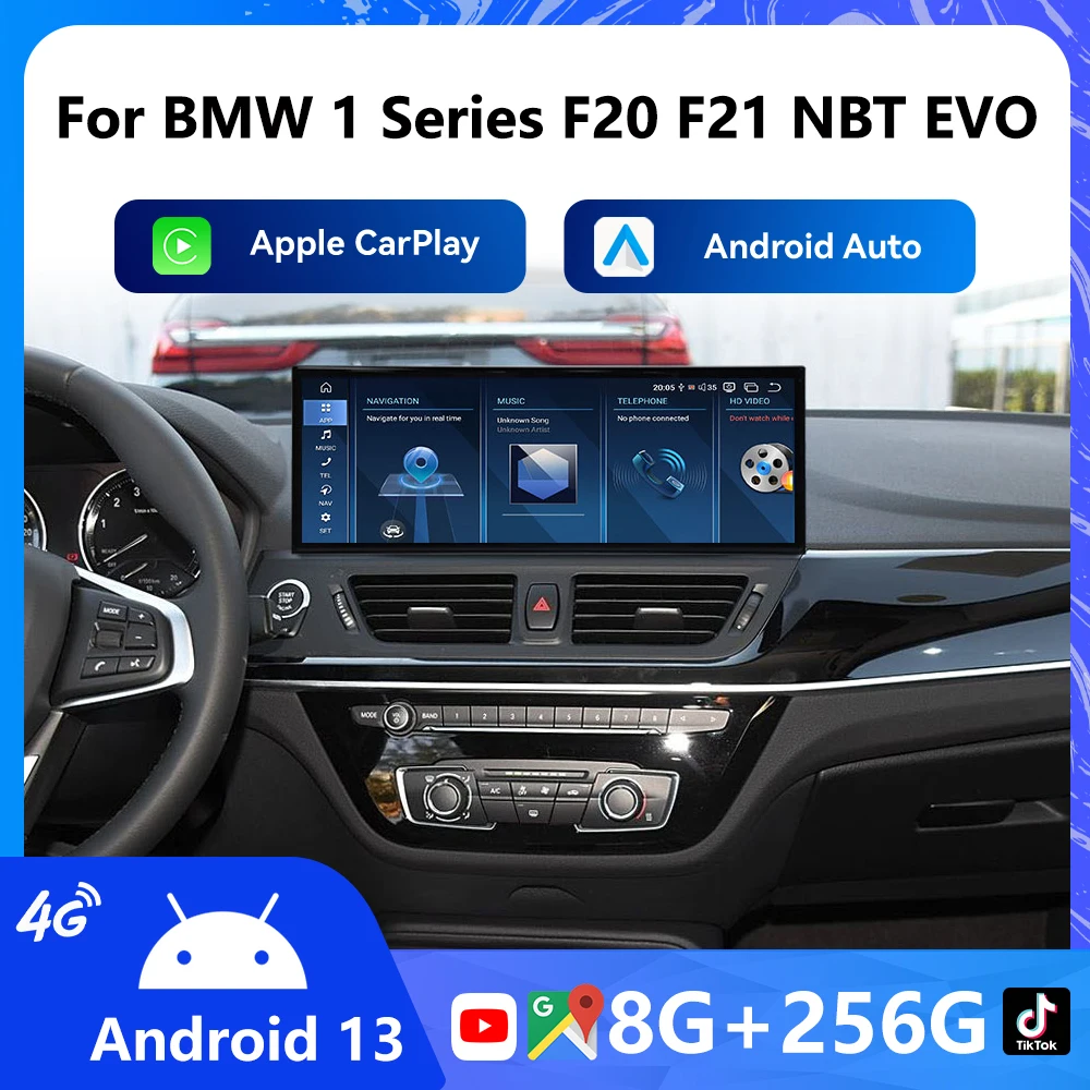 

IPS 15.8'' Android Touch Screen For BMW 1 Series F20 F21 NBT EVO CarPlay Multimedia Player GPS Navi Head Unit Qualcomm Car Radio