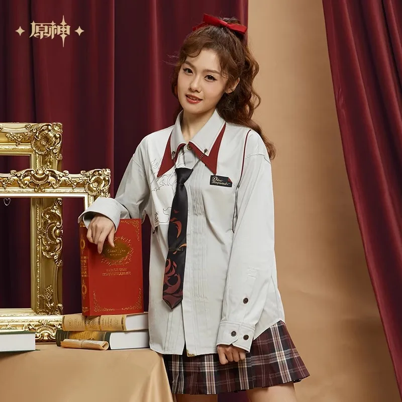 

Game Genshin Impact Official Genuine Product Diluc Theme Accessories Shirt Halloween Christmas DIY Gifts Cosplay Costume Jacket