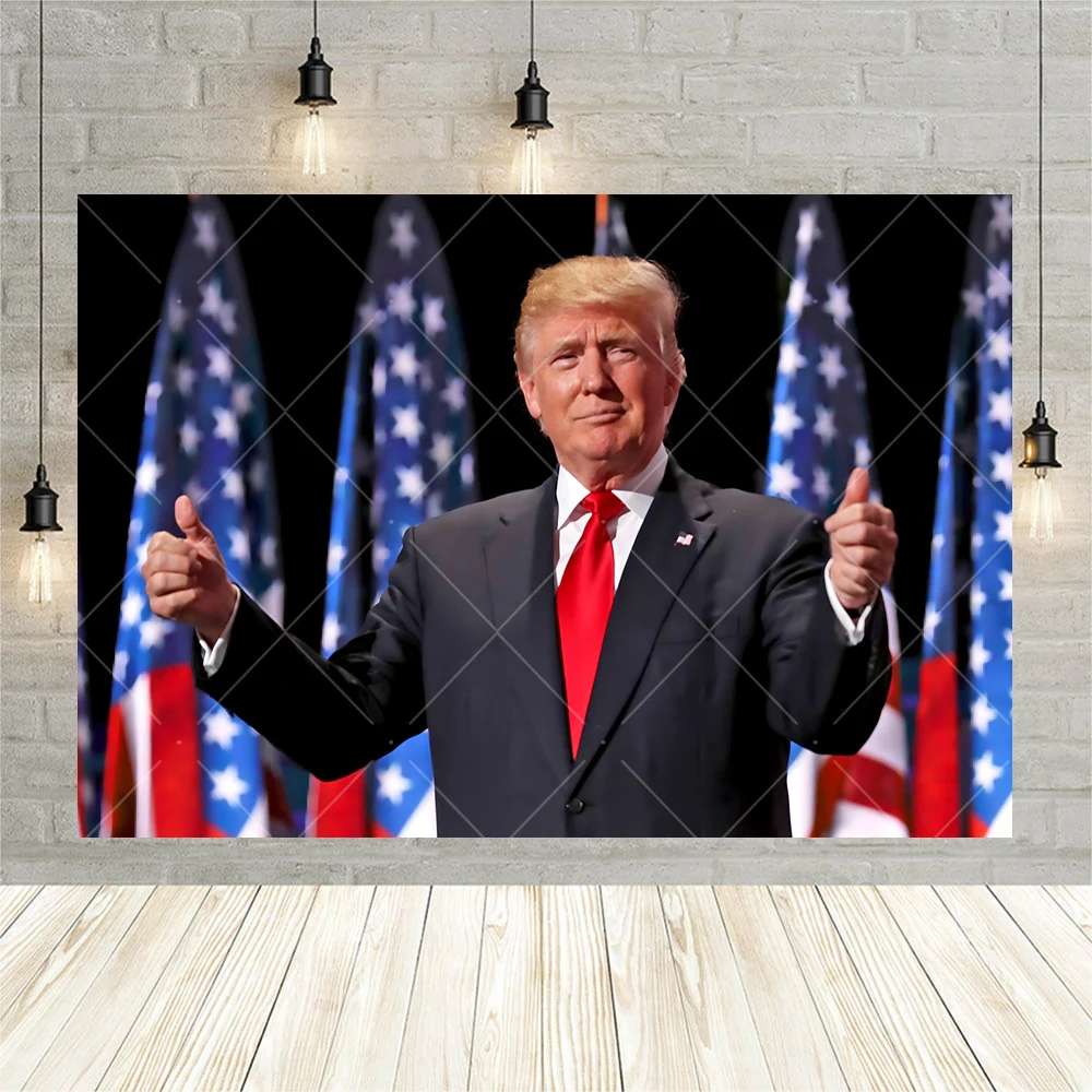 New American USA Trump Funny Graffiti Photo Background Large size poster of the speaker Banner Decoration Backdrop