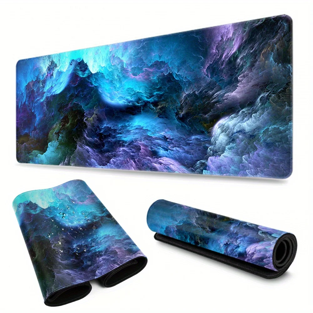 Bestseller XXL Luxus-Gaming-Mauspad 40x90/100x50/60x120cm mit Genähtem Rand, Rutschfest und Waschbar, Schreibtischunterlage
