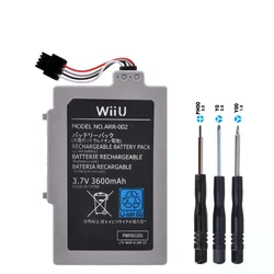 ARR-002 Wii U 게임패드 배터리, 닌텐도 Wii U 컨트롤러용, WUP-010 WUP-012 교체 배터리 팩, 3600mAh