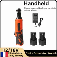 12V/18V Cordless Electric Screwdriver Wrench 3/8 Inch Right Angle Ratchet Wrench Impact Drill Removal Screw Nut Car Repair Tool