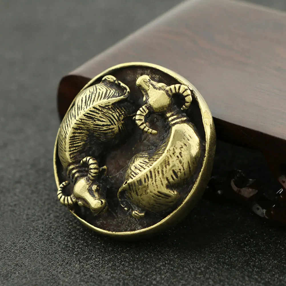 

Classic Gossip Copper Fengshui Ornament Solid Brass Fortune Home Decor Statue For Office Temple Bedroom Sauna Yoga