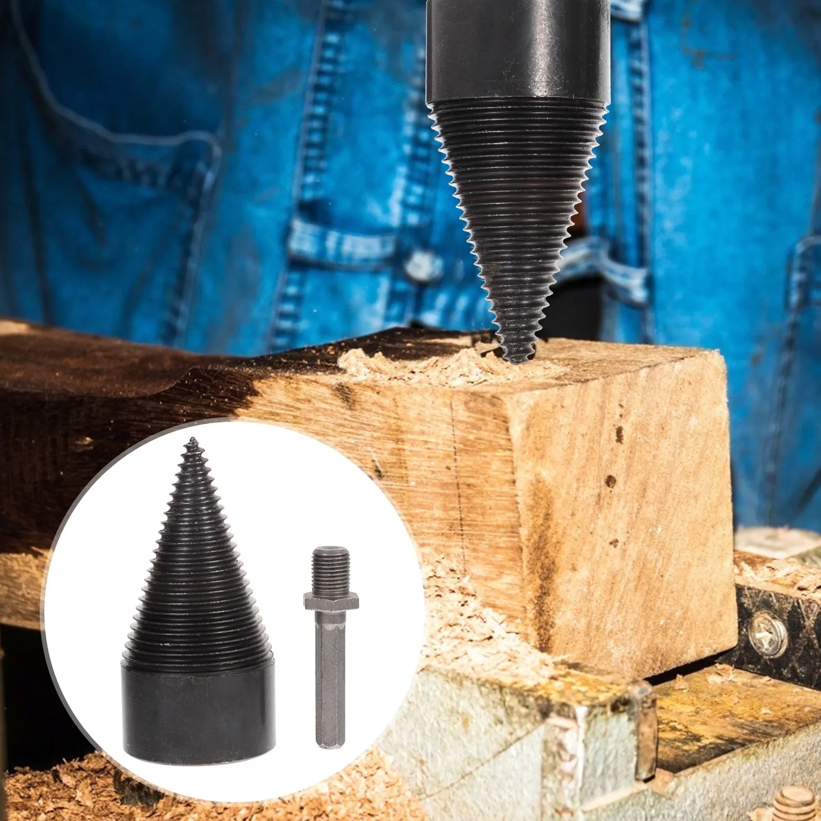 

Carpenter Drill Bit Wood Splitter Steel Material High Hardness Impact Resistant Deep Thread Design Easy to Use for Tough Woods