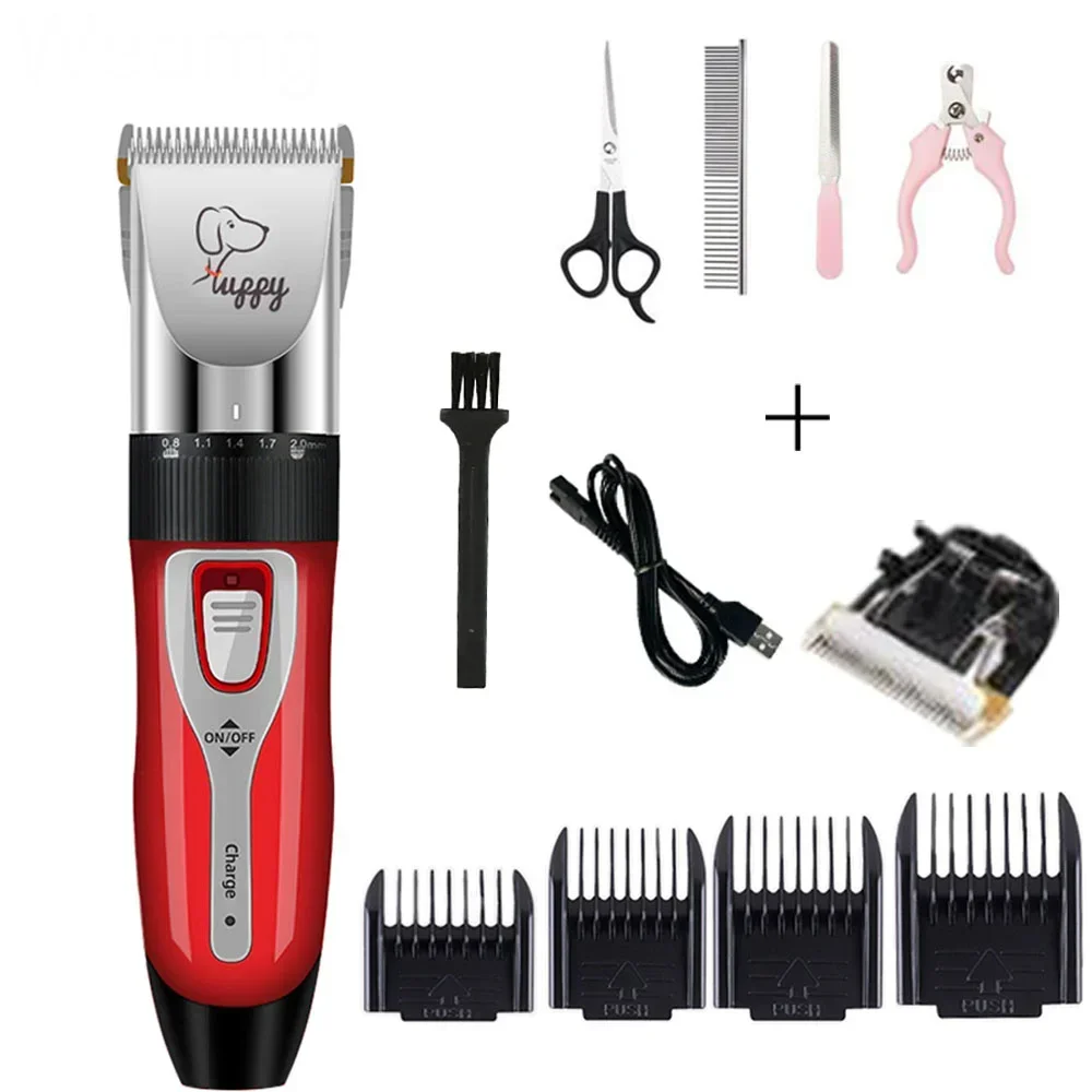 Dog Cat Clipper Hair Clippers Grooming Haircut Pet Shaver Full Set Pets Rechargeable Professional Cutter Shaver Cutting Machine