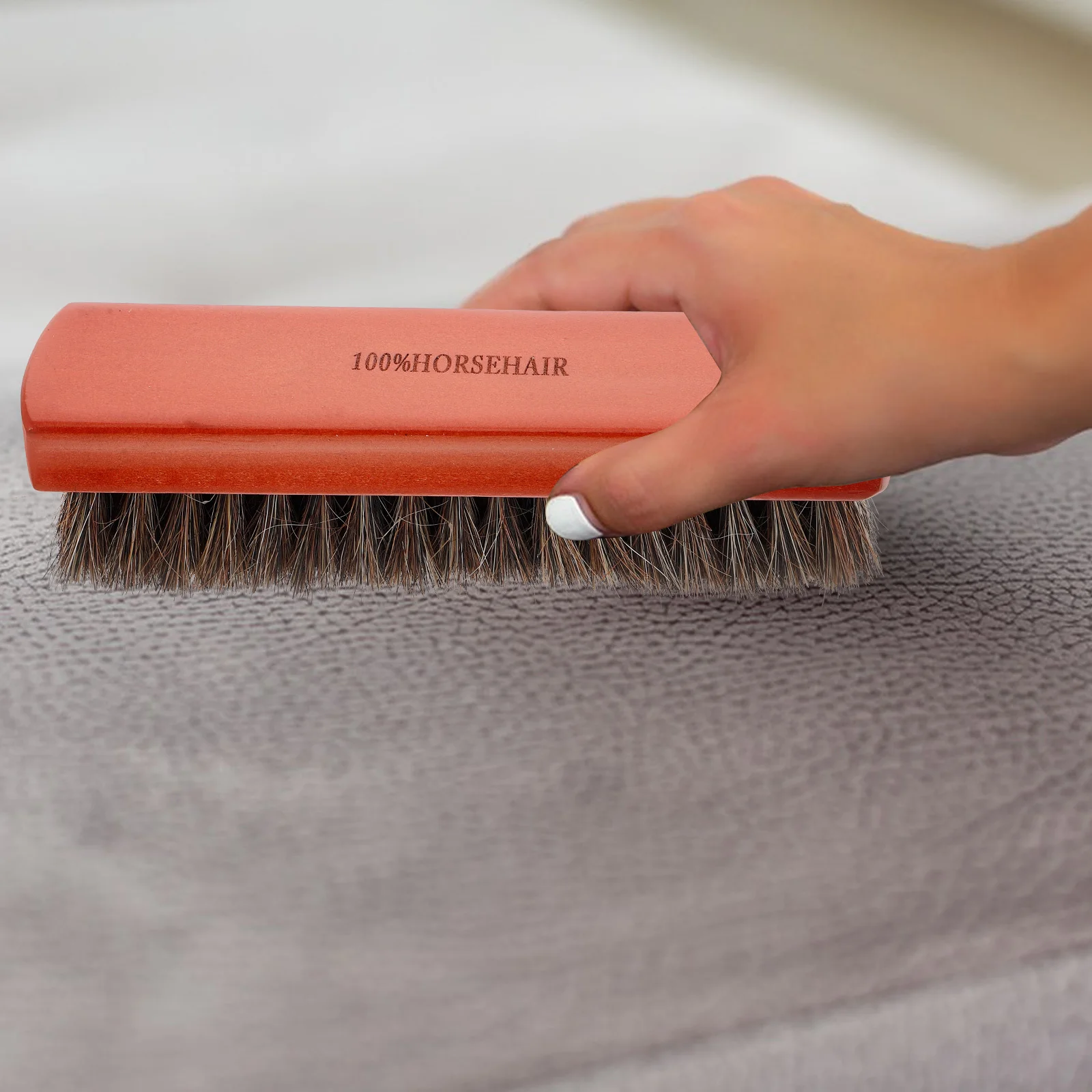 

2pcs Shoe Polish Brush Kit Horsehair Cleaning Brush For Shoes Shine Boot Polish Applicator Dust Removal Tool