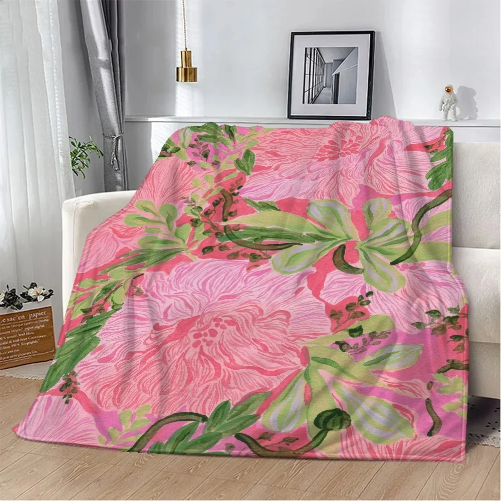 Knitted Blanket Bed Abstract Flower Home Interior Thick Blankets for Winter Microfiber Bedding Beach Towel Fluffy Plaid Throw &