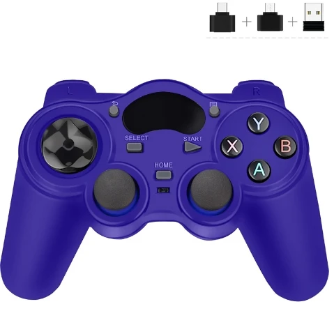 USB Interface Vibration Mode Game Console Controller 850M 2.4G Controller with Dual Adapters