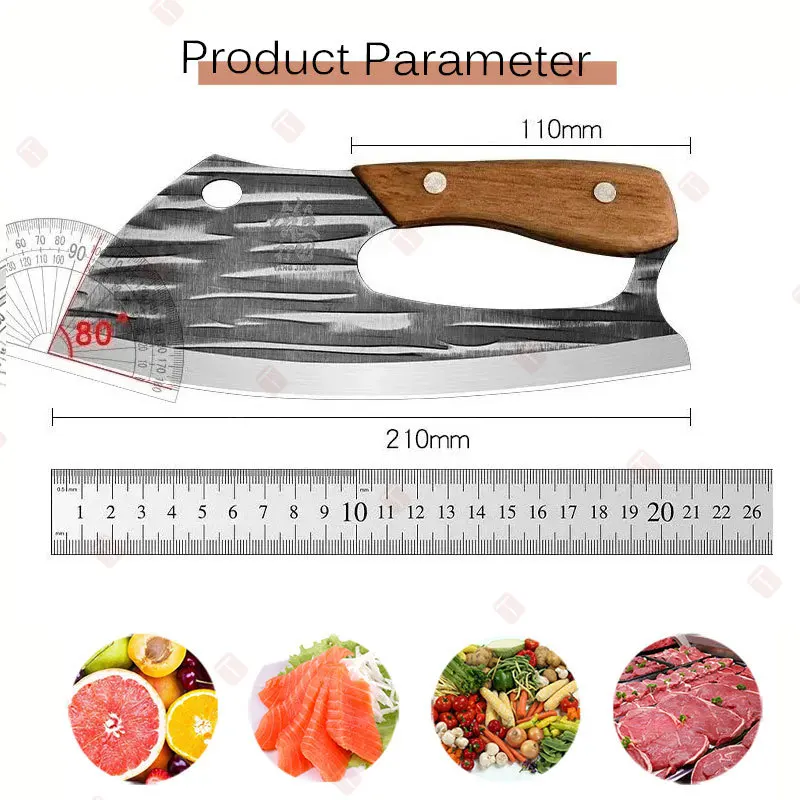 Professional Butchery Meat Cleaver Household Labour-saving Kitchen Knives Vegetable Cutter Stainless Steel Forged Chef's Knife