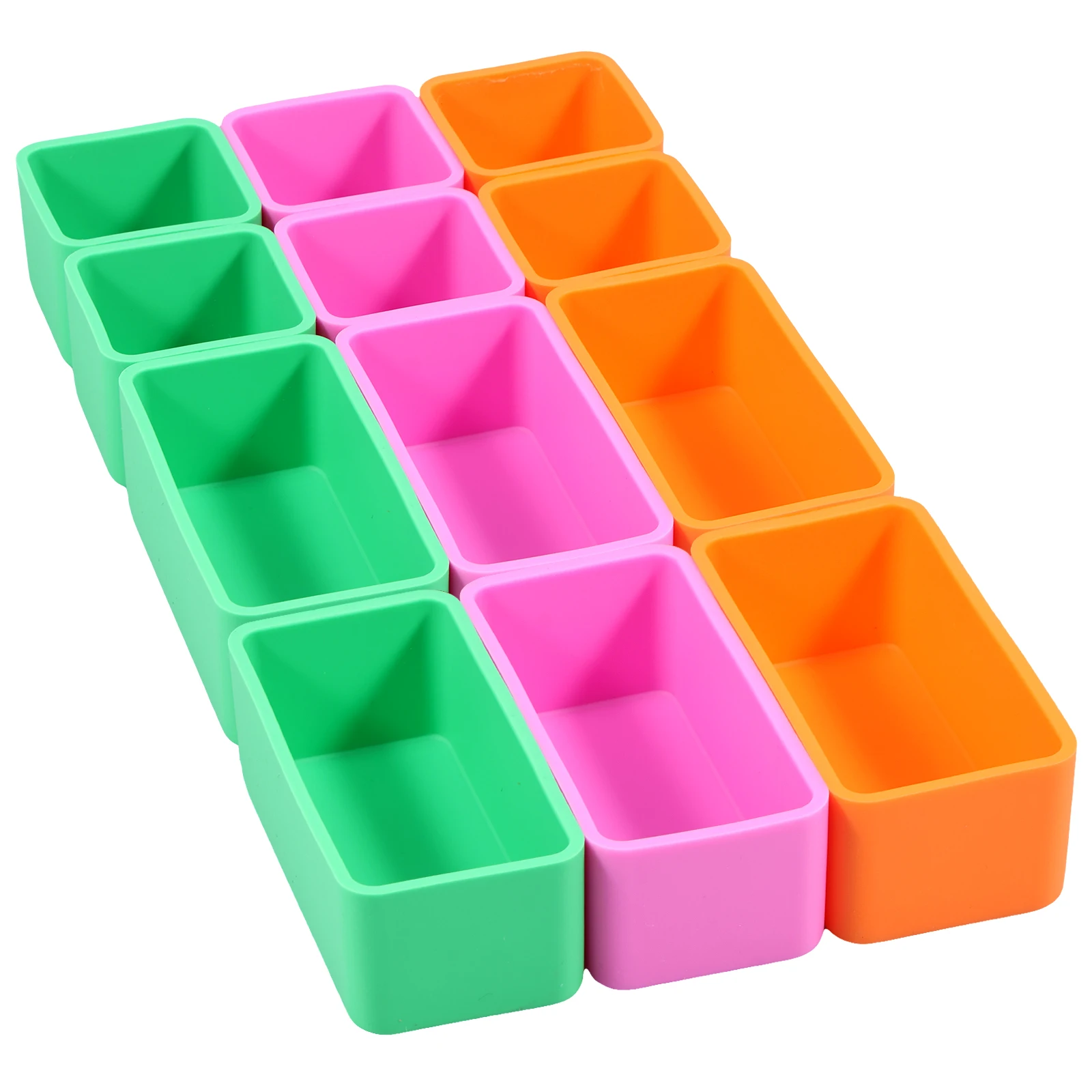 12 Pcs Food Box Dividers Silicone Food Divider Insert Heat Resistant Food Box Inserts Dishwasher Safe Meal Prep Containers for