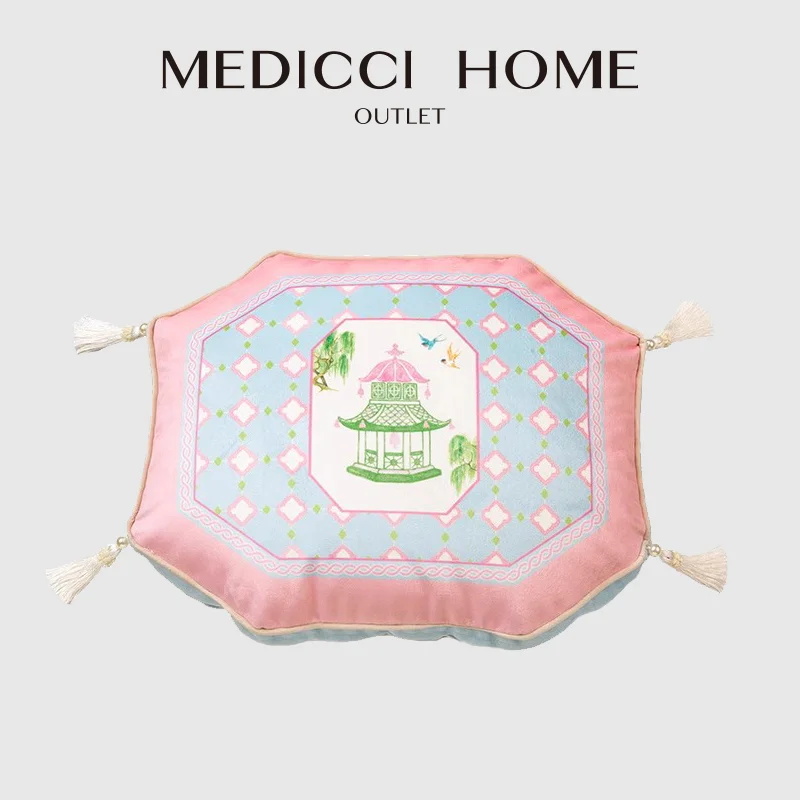 

Medicci Home Four Seasons Мебель Чехлы для подушек Восточное искусство Тяжелая декоративная подушка ручной работы для поясницы Тенденции обивки