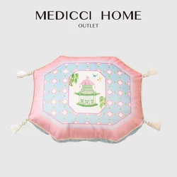 Medicci Home Four Seasons Furniture Cushion Covers Oriental Art Handmade Heavy Decorative Lumbar Pillow Case Upholstery Trends