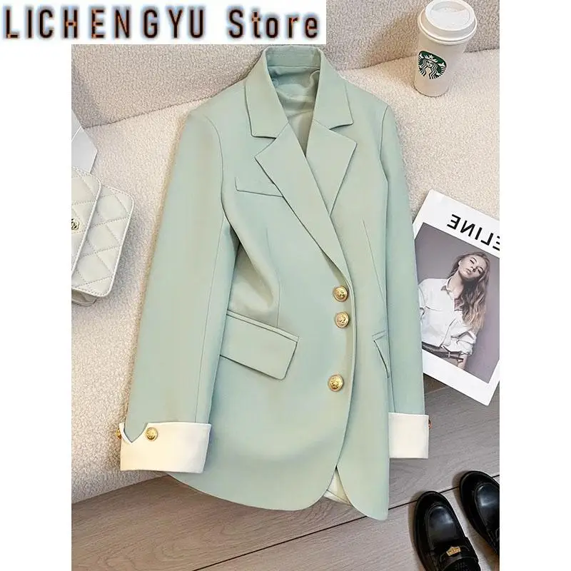 New Women Blazer Coat Spring Summer Casual Temperament Ladies Outerwear Korean Version Versatile Lady Suit Jacket