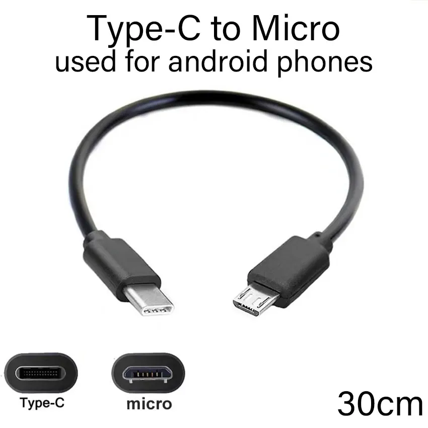 

Type C USB-C to Micro USB Male Sync Charge OTG CHARGER Cable Cord Adapter For Phone Huawei Samsung Usbc Wire