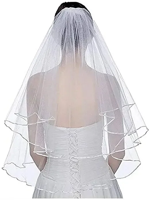 

White Ivory Bridal Veils with Comb Wedding Accessories Bride Veil