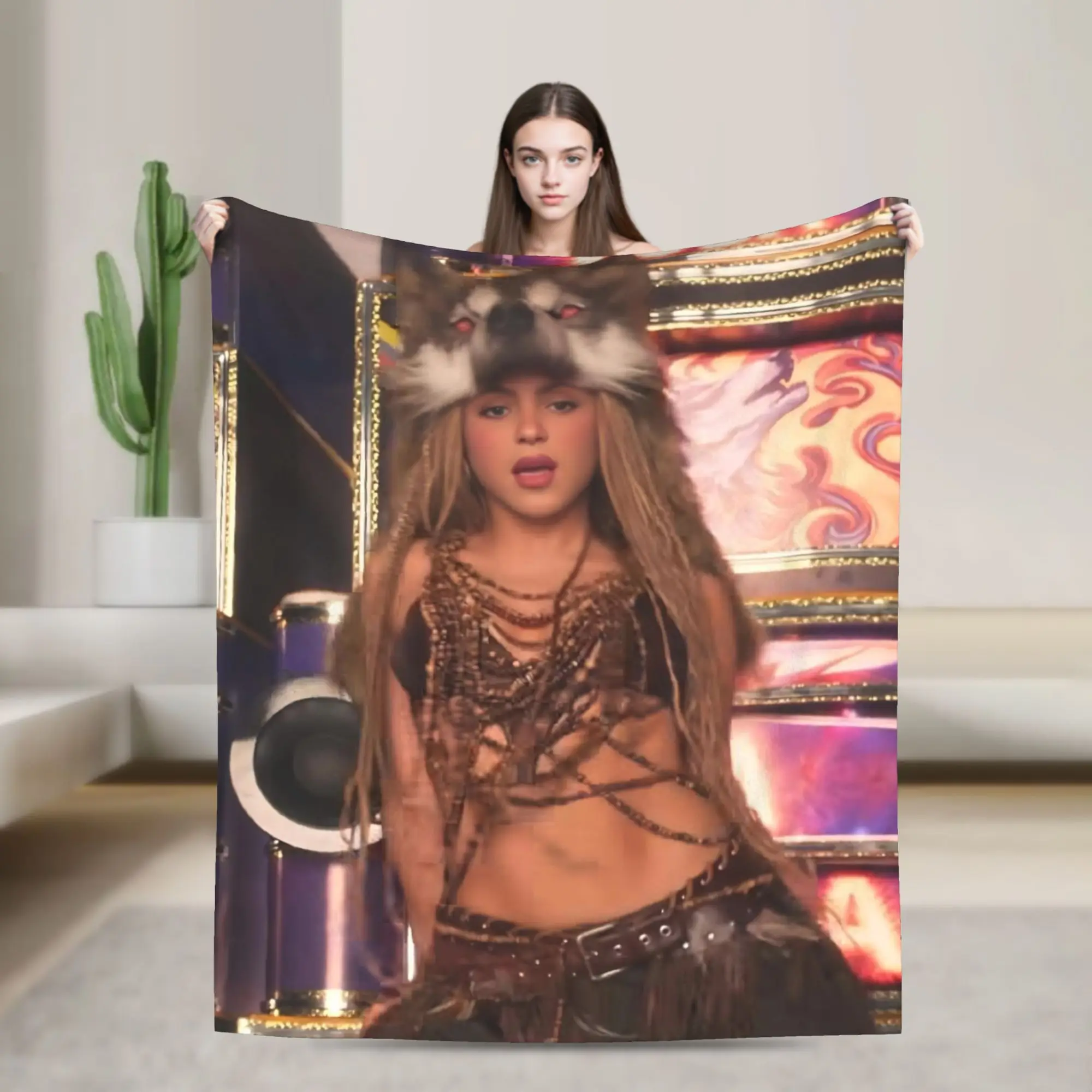 Super Soft Shakira Singer Throw Blanket Premium Flannel Fleece Lightweight  Bed Blanket Cozy Fluffy Blankets All Season Use