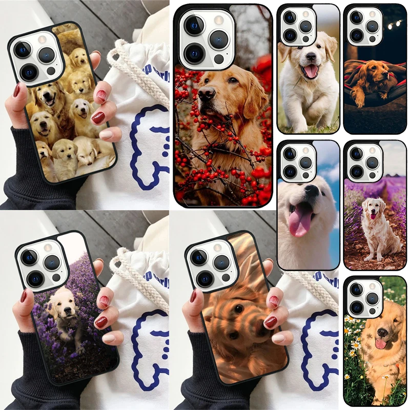 Golden Retriever Dog Cover For iPhone 16 13 14 15 Pro Max 12 Mini 11 15 Pro Max 6 7 8 Plus Max SE 2020 Phone Case