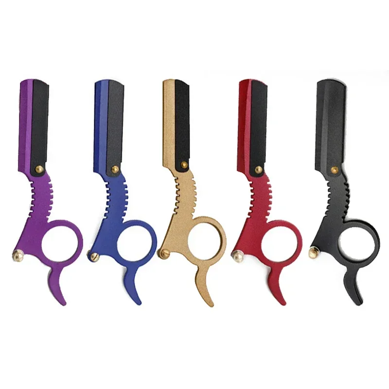 Professional Single Ring Barber Single Edge Shave Razor Vintage Classic Edge Razor with Easy Blades Replacement for Barber Salon