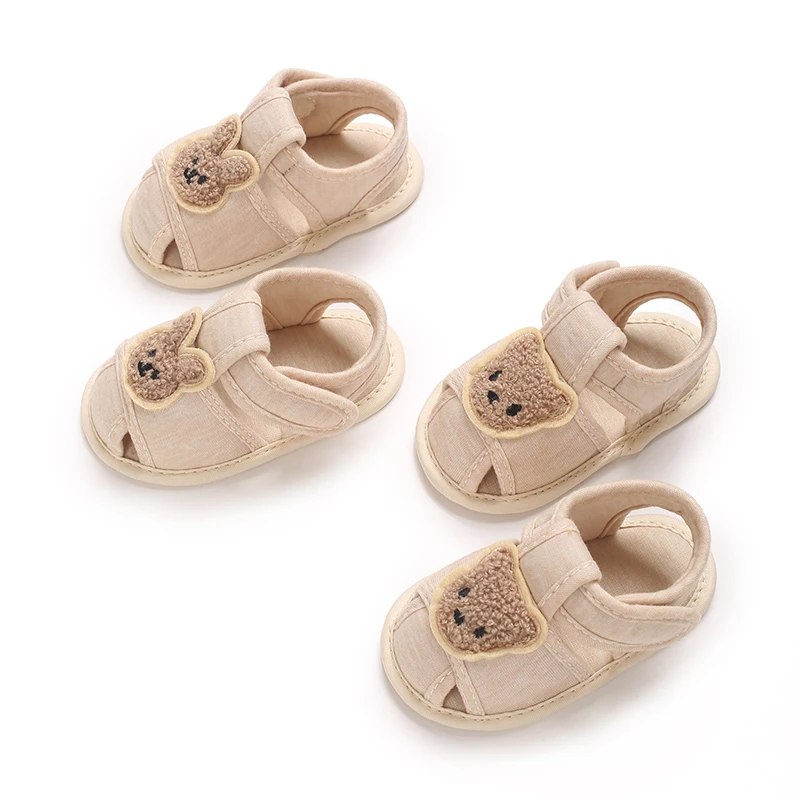 

VALEN SINA Cotton Cute Cartoon Prewalker Baby Shoes Summer 0-18 Months Baby Shoes Soft Soles Breathable Sandal Toddlers