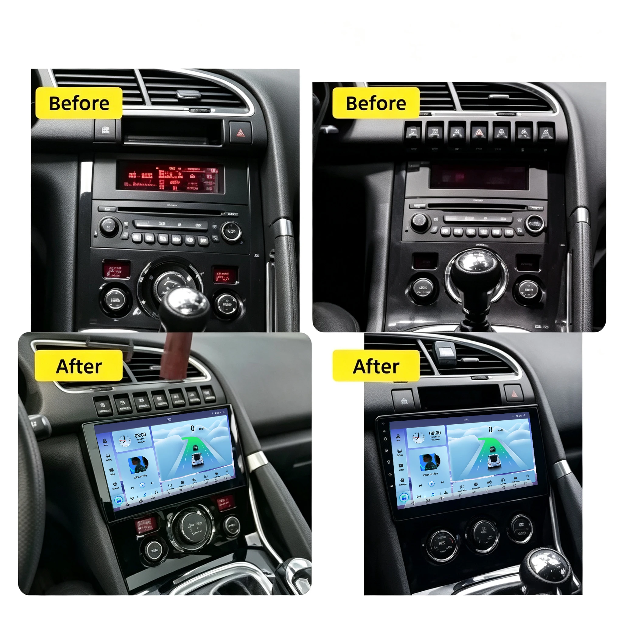 Cortex-A76 Octa-Core Android 16 Car Radio For Peugeot 3008 5008 AT MT 2009 2012 -2016 Multimedia GPS Video Player Navigation DVD