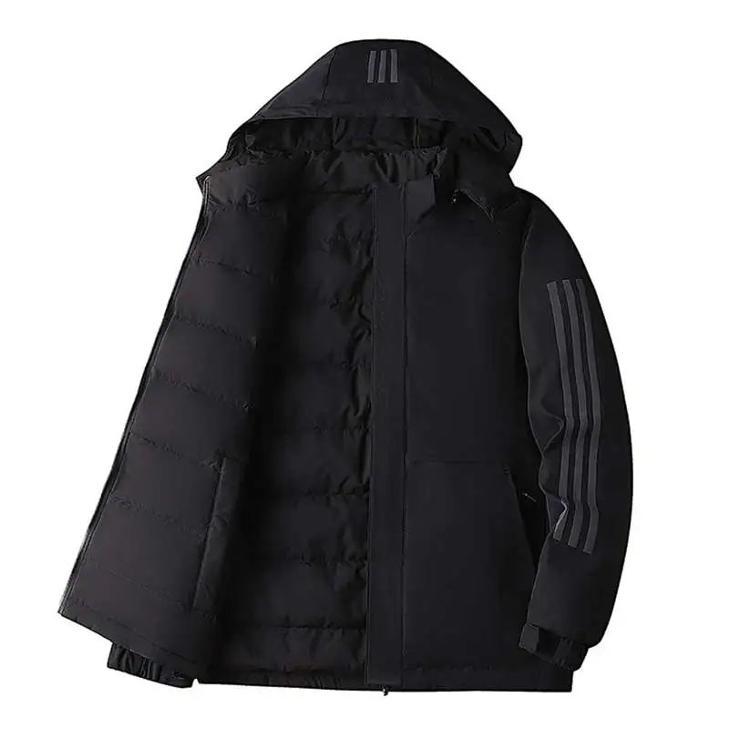 6XL Winter Parka Men Thick Plush Warm Jackets Coat Men Windproof Lightweight Down Jackets For Men Casual Hooded Down Coat Male