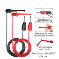 ABKJ-P1308D 25PCS Multimeter Silicone Test Lead Kit With Replaceable Needle Spanner Alligator Clip 4Mm Banana Plug