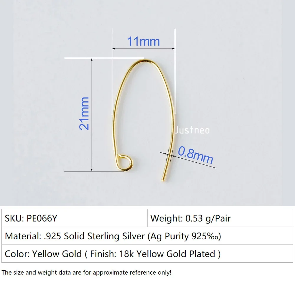 ear hook, solid 925 sterling silver earring wire hooks, sterling silver earring findings components
