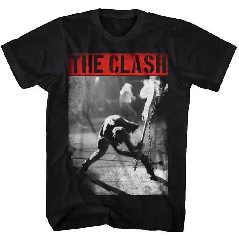 The Clash Smashing Guitar Black T Shirt S-3XL Q873824