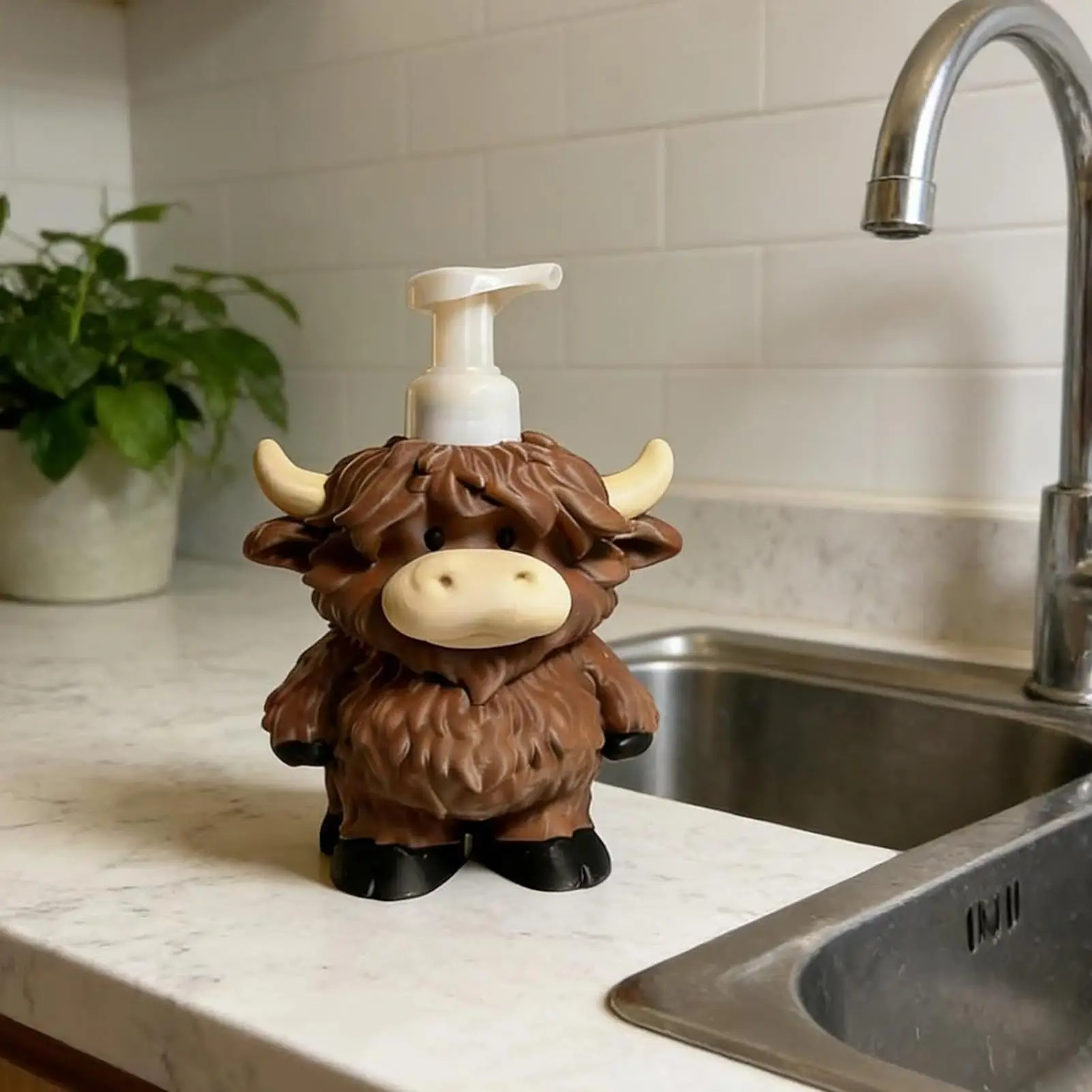 

Дозатор для мыла в форме коровы, многоразовый флакон для лосьона, ручной дозатор для мыла для кухни, душа, стирки, для раковины, настольный, рождественский