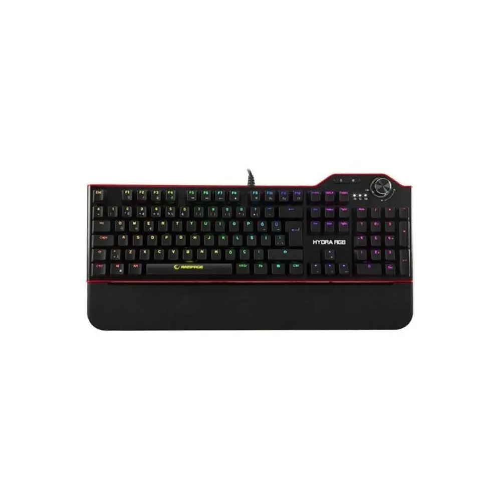 Rampage Hydra R6 Full Color RGB LED Professional Gaming Pro Blue Switch Multimedia Mechanical Q Keyboard High Performance