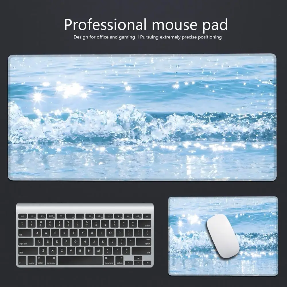 Sunset Beach Scene Mouse Pad Large Rubber Base Anti-slip PC Desk Accessories HYBXAXC for Office & Gamer Keyboard Mats Decor Mat