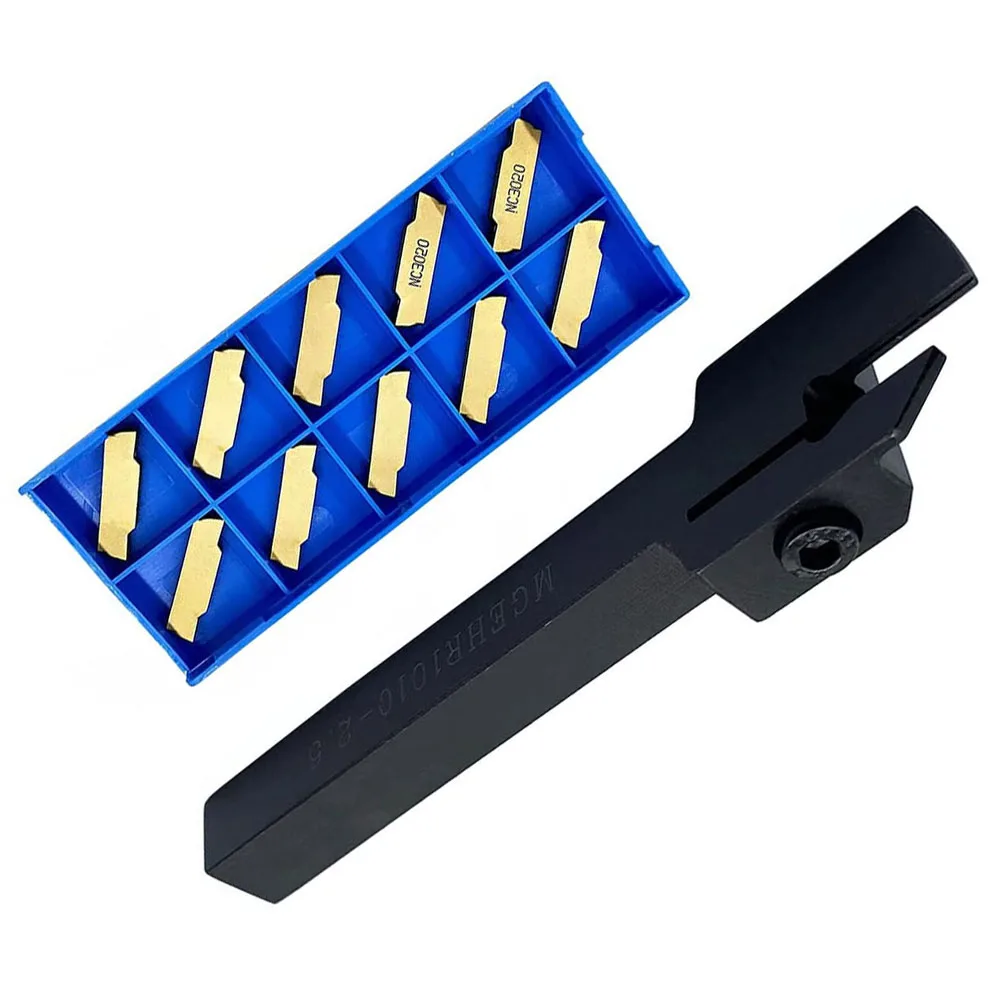 Soporte de corte de ranurado CNC de 10mm MGEHR1010-2.5, 2,5mm con inserto de carburo de MGMN250-G, portaherramientas de torno CNC para herramienta de corte de Metal