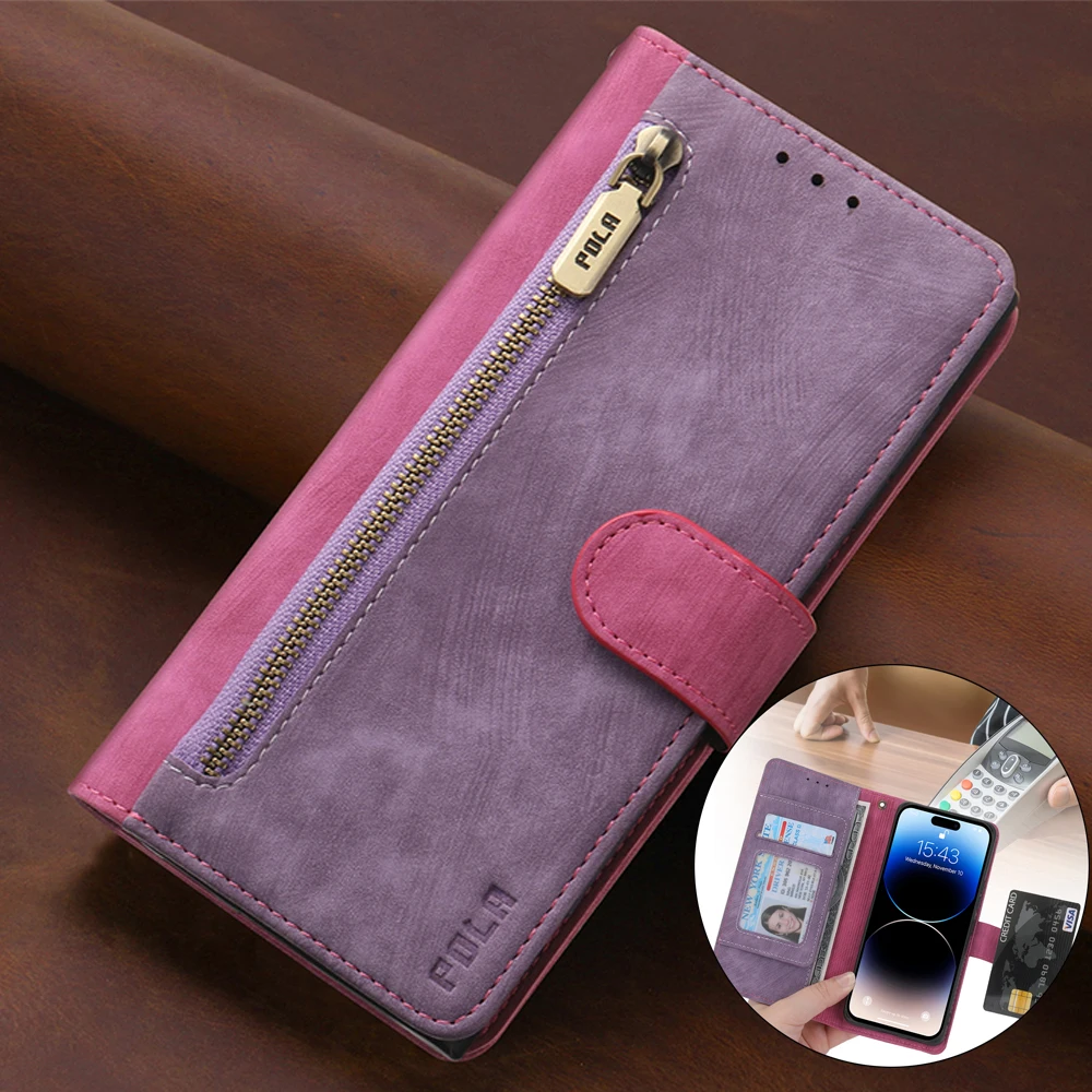 

Для Infinix Note 50 Pro Plus 5G 2025 Чехол Противоугонная щетка Кожаный кошелек на молнии Чехол для Infinix Note 50X 50S 50 Pro Funda