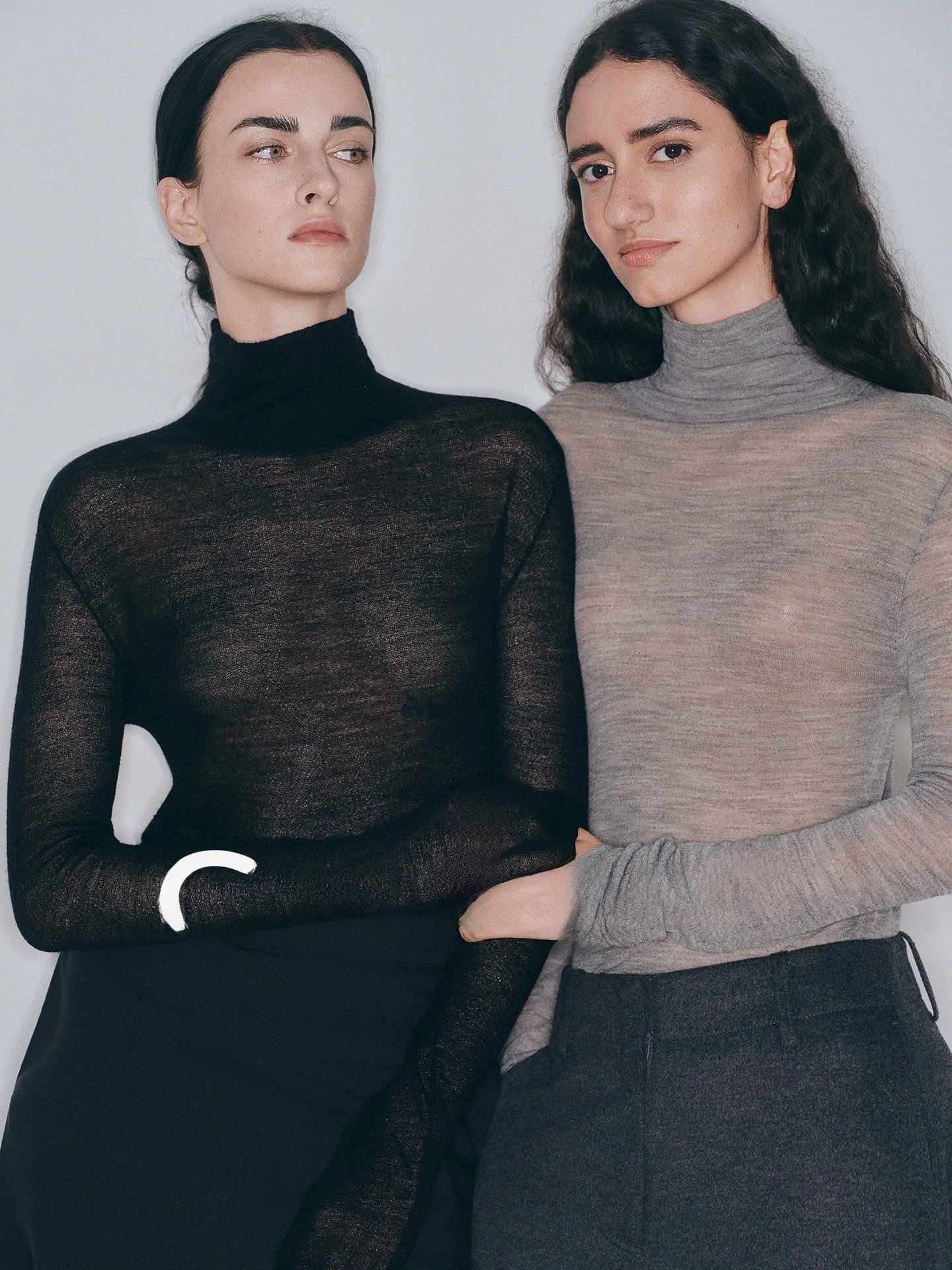 

Smart Beau Light Weight Woolen Knitted Sweater High Collar Base Layer 6 Needles Commute Sle Soft Long Sve Women's Top