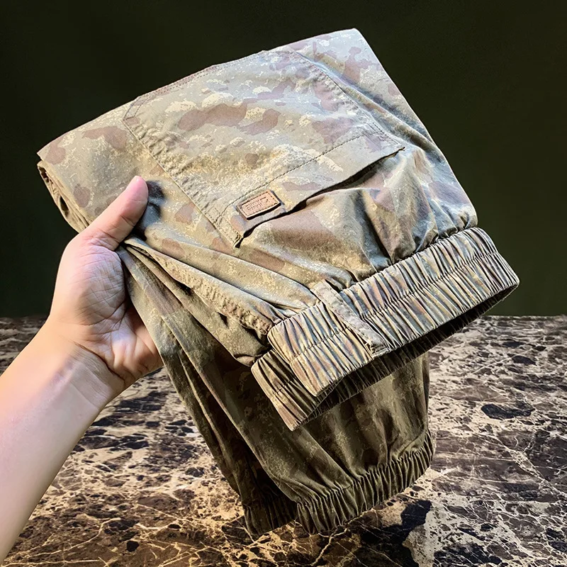 

2025 Summer New Camouflage Casual Pants for Men, Elastic Leg binding Trendy Casual Versatile Sports Pants