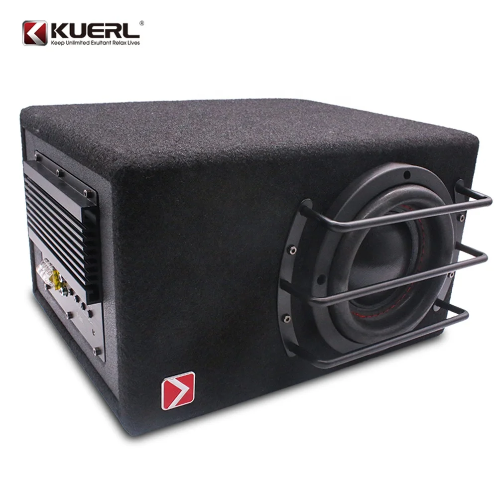 Kuer Wholesale 6.5 Inch Car Audio Subwoofer High Quality 12V Active Trapezoid Subwoofers Dual Magnetic Double Big Power Speaker