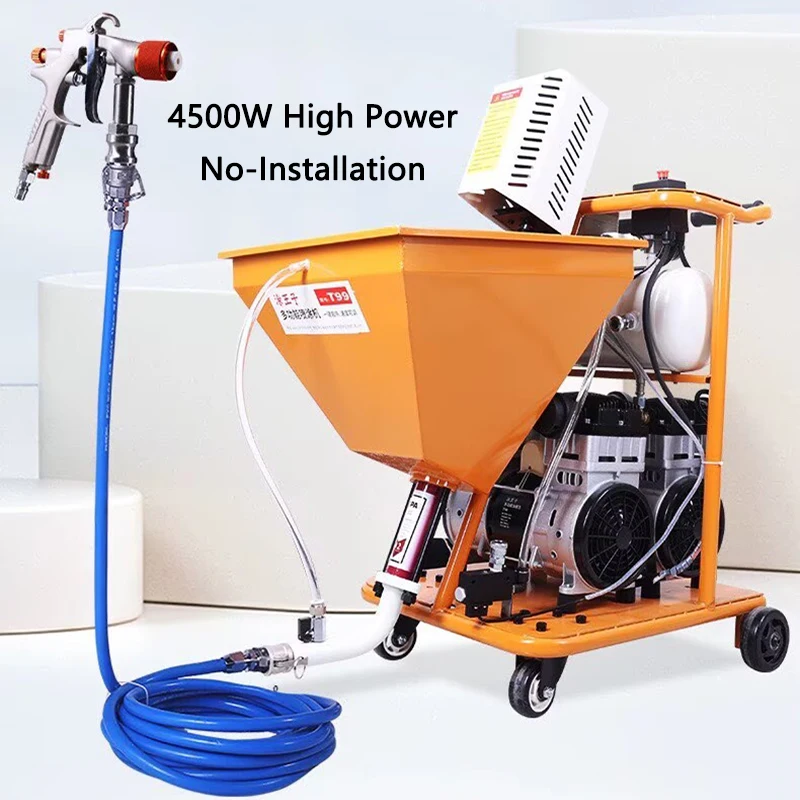 Putty Powder/Waterproof &Fireproof Coating Spraying Machine 4500W High Pressure Airless Sprayer Cement Slurry/Polyurethane/Paint