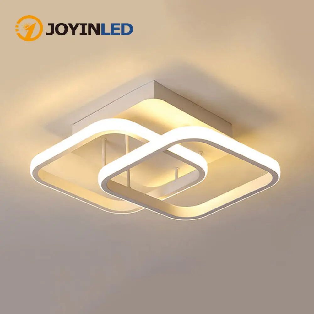 

Modern Square White / Black LED Ceiling Lights 3 Color Temperature Chandeliers Hallway Balcony Aisle Porch Ceiling Lamp Fixtures
