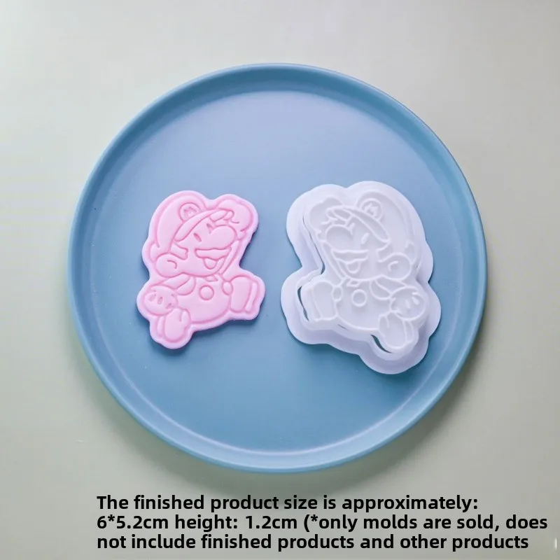 Super Mario Bros Cookie Cutters Anime 3d Plastic Stamp Pressable Biscuit Mold Cookie Stamp Kitchen Baking Pastry Bakeware Tools