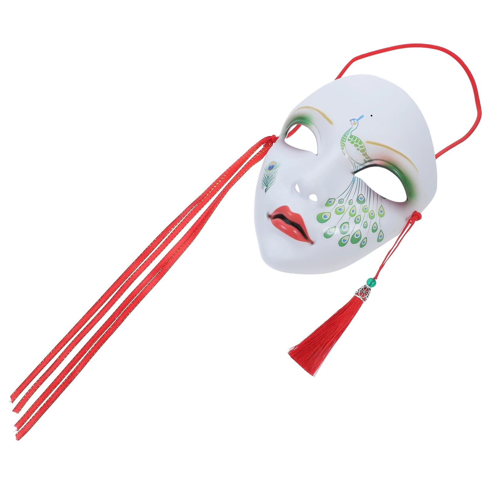 

1Pcs Artistic Chinese Full Face Mask Elegant Accessory For Parties And Stage Performances