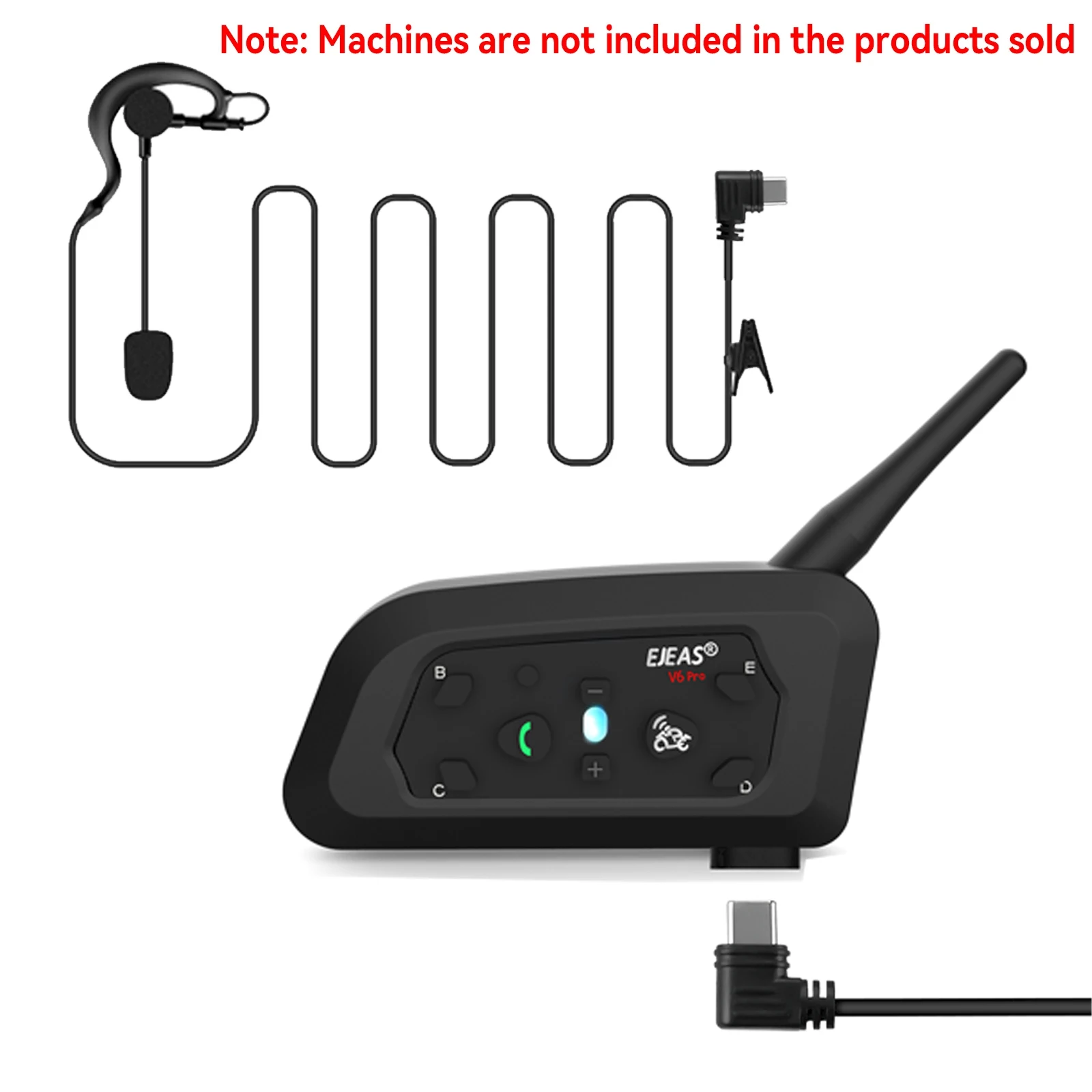 EJEAS V6C V4C Referee Earhook Headphone Type-C Jack Intercom Headset Football Referee Accessory Microphone Earphone image 5