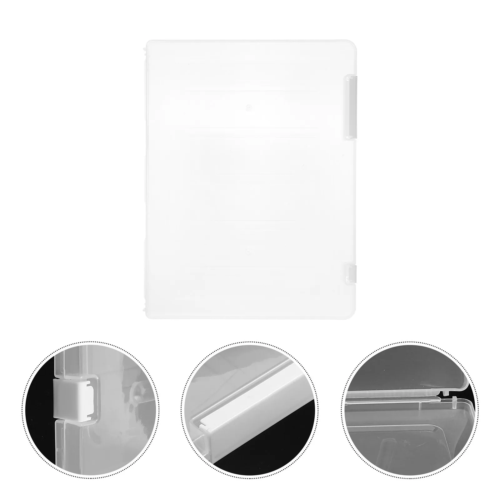 

Transparent File Organizer Desktop Document Box Portable Paper File Container Office Receipt Storage Organizer Large Capacity