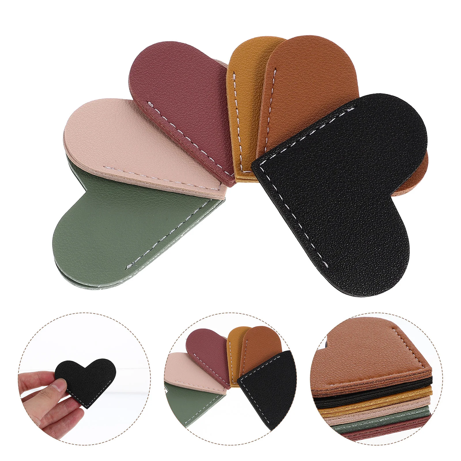 6 Pcs Heart Bookmark Retro Bookmarks Gift Mini Heart-shaped Portable Kid Gifts Page Corner Magnetic Marker