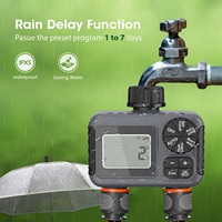 1pc Smart 2-Outlet Watering Timer Automatic Drip Irrigation Controller Circular Watering System Outdoor Garden Yard Lawn Irrigat