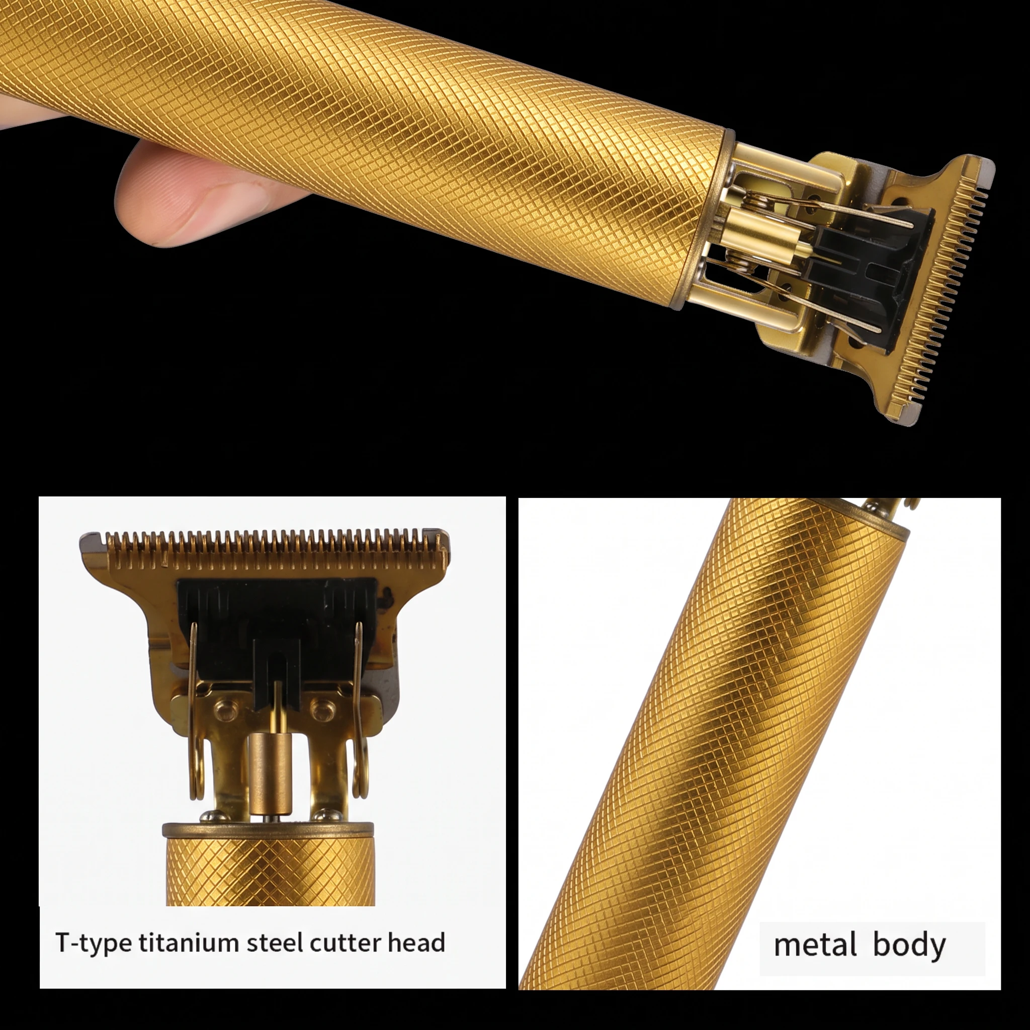 USB Cordless Hair Clippers Cordless Trimmers Kit Grooming Hair Cutting For Daily Maintenance Post-Shower Travel Camping Sports